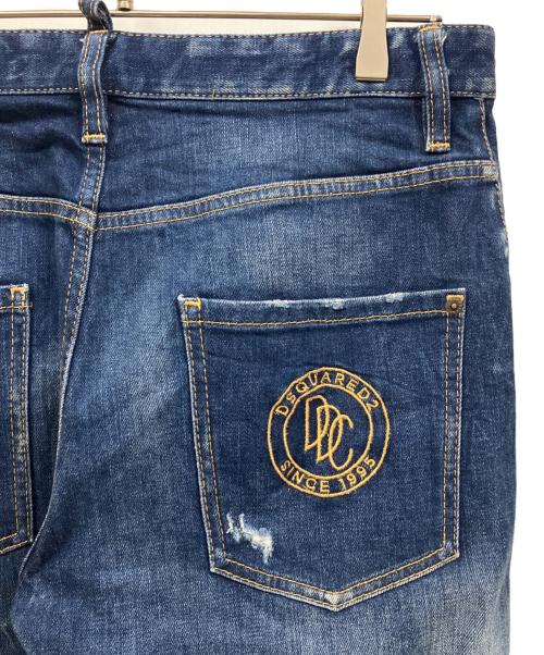 DSQUARED2（ディースクエアード）DSQUARED2 (ディースクエアード) ダメージ加工デニムパンツ インディゴ サイズ:48の古着・服飾アイテム