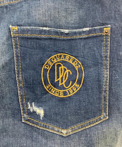 DSQUARED2（ディースクエアード）DSQUARED2 (ディースクエアード) ダメージ加工デニムパンツ インディゴ サイズ:48の古着・服飾アイテム
