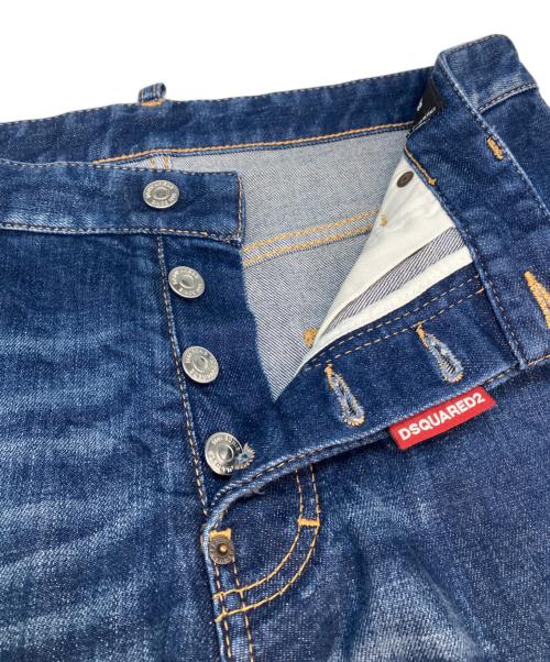 DSQUARED2（ディースクエアード）DSQUARED2 (ディースクエアード) ダメージ加工デニムパンツ インディゴ サイズ:48の古着・服飾アイテム
