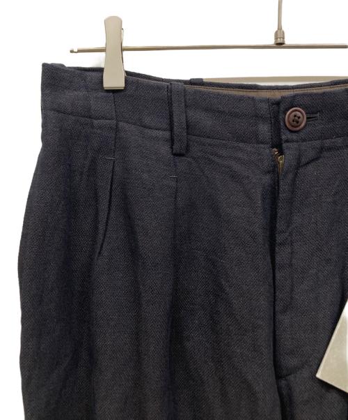 Gorsch the merry coachman（ゴーシュ ザ メリーコーチマン）Gorsch the merry coachman (ゴーシュ ザ メリーコーチマン) Broken Twill Linen 2 Tack Trousers ブラック サイズ:82の古着・服飾アイテム