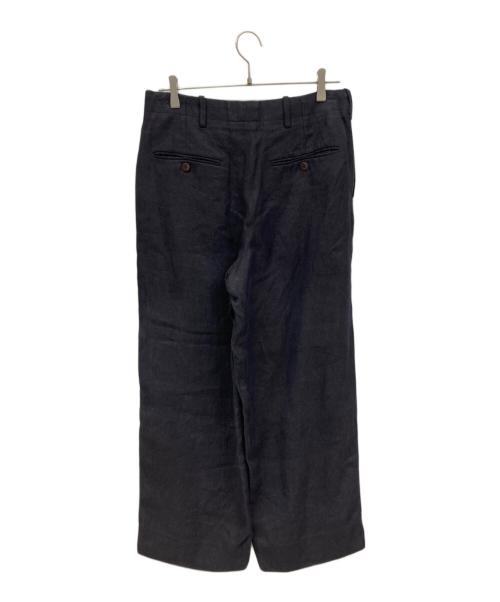 Gorsch the merry coachman（ゴーシュ ザ メリーコーチマン）Gorsch the merry coachman (ゴーシュ ザ メリーコーチマン) Broken Twill Linen 2 Tack Trousers ブラック サイズ:82の古着・服飾アイテム