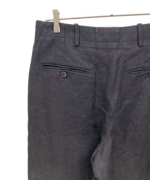 Gorsch the merry coachman（ゴーシュ ザ メリーコーチマン）Gorsch the merry coachman (ゴーシュ ザ メリーコーチマン) Broken Twill Linen 2 Tack Trousers ブラック サイズ:82の古着・服飾アイテム