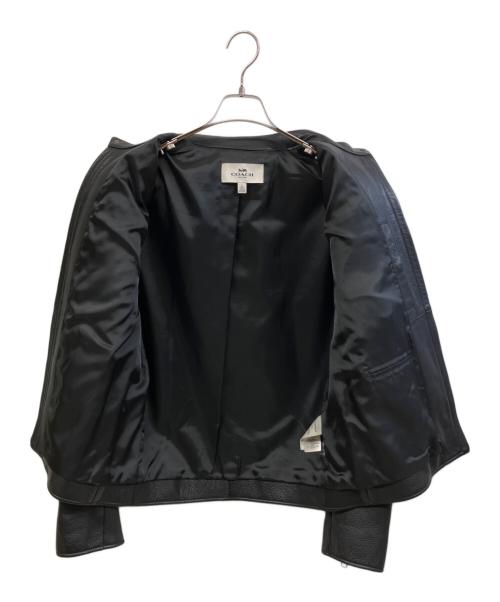 COACH（コーチ）COACH (コーチ) レザージャケット ブラック サイズ:Mの古着・服飾アイテム