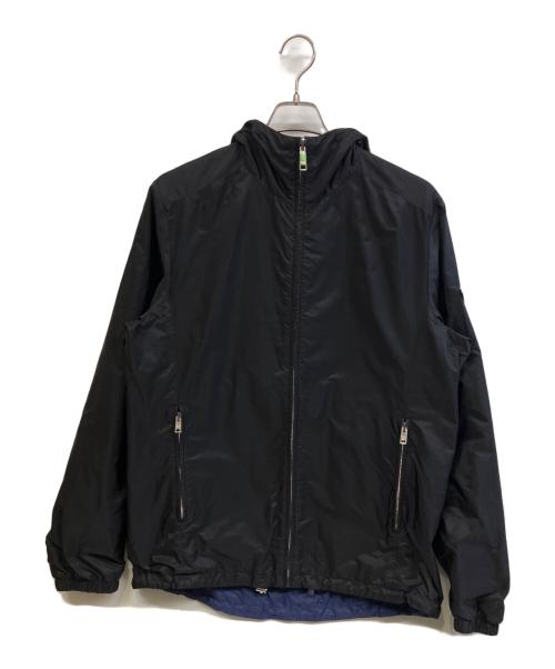 PRADA（プラダ）PRADA (プラダ) リバーシブルナイロンジャケット ブラック×ブルー サイズ:52の古着・服飾アイテム