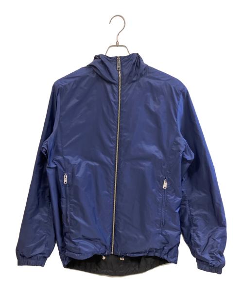 PRADA（プラダ）PRADA (プラダ) リバーシブルナイロンジャケット ブラック×ブルー サイズ:52の古着・服飾アイテム