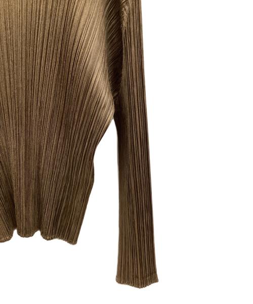 PLEATS PLEASE（プリーツプリーズ）PLEATS PLEASE (プリーツプリーズ) 長袖カットソー ブラウン サイズ:3の古着・服飾アイテム