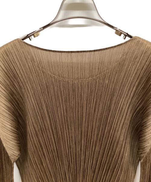 PLEATS PLEASE（プリーツプリーズ）PLEATS PLEASE (プリーツプリーズ) 長袖カットソー ブラウン サイズ:3の古着・服飾アイテム