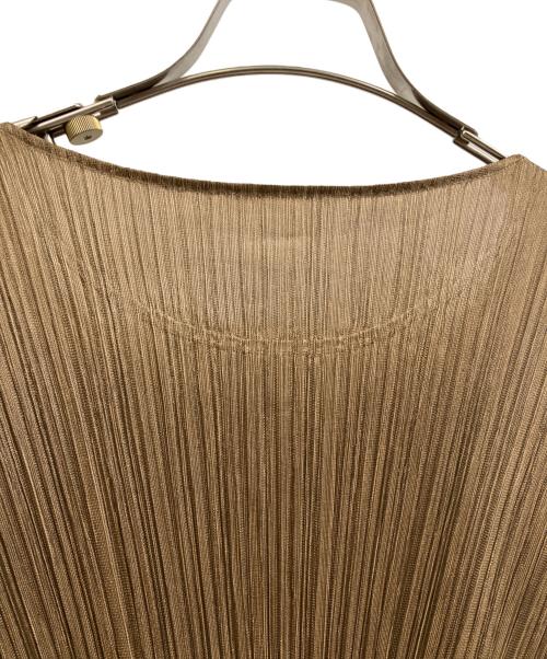 PLEATS PLEASE（プリーツプリーズ）PLEATS PLEASE (プリーツプリーズ) 長袖カットソー ブラウン サイズ:3の古着・服飾アイテム