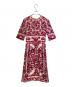 DOLCE & GABBANA（ドルチェ＆ガッバーナ）の古着「マジョリカワンピース Silk All Over Print Short Sleeve Dress」｜ショッキングピンク