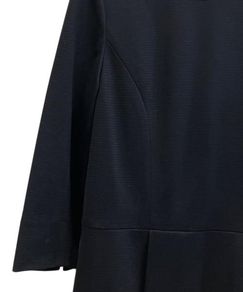 23区（ニジュウサンク）23区 (ニジュウサンク) VERY (ヴェリィ) コットングログランジャージー付け襟ワンピース ブラック サイズ:40の古着・服飾アイテム