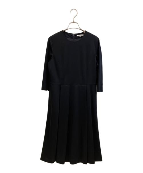 23区（ニジュウサンク）23区 (ニジュウサンク) VERY (ヴェリィ) コットングログランジャージー付け襟ワンピース ブラック サイズ:40の古着・服飾アイテム