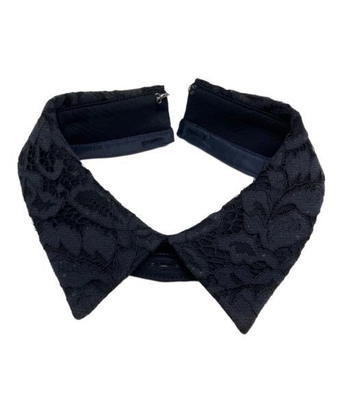 23区（ニジュウサンク）23区 (ニジュウサンク) VERY (ヴェリィ) コットングログランジャージー付け襟ワンピース ブラック サイズ:40の古着・服飾アイテム