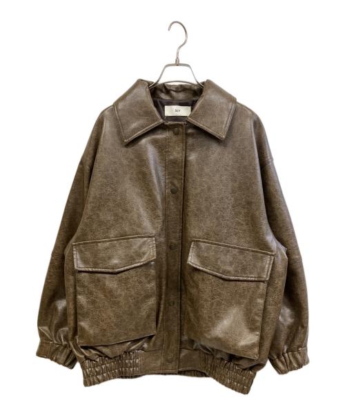 SLY（スライ）SLY (スライ) フェイクレザージャケット ブラウン サイズ:FREEの古着・服飾アイテム