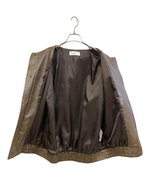 SLY（スライ）SLY (スライ) フェイクレザージャケット ブラウン サイズ:FREEの古着・服飾アイテム