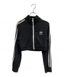 adidas（アディダス）の古着「ワッフル クロップド トラックジャケット」｜ブラック