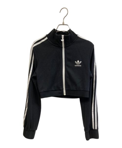 adidas（アディダス）adidas (アディダス) ワッフル クロップド トラックジャケット ブラック サイズ:Mの古着・服飾アイテム