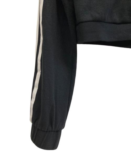 adidas（アディダス）adidas (アディダス) ワッフル クロップド トラックジャケット ブラック サイズ:Mの古着・服飾アイテム