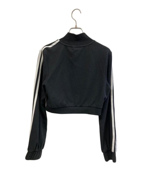 adidas（アディダス）adidas (アディダス) ワッフル クロップド トラックジャケット ブラック サイズ:Mの古着・服飾アイテム