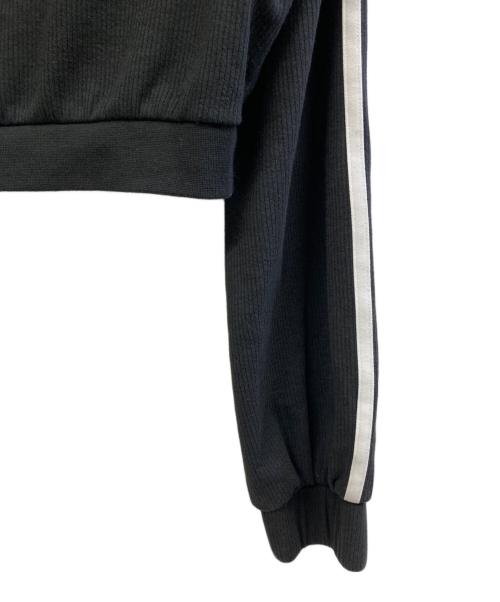 adidas（アディダス）adidas (アディダス) ワッフル クロップド トラックジャケット ブラック サイズ:Mの古着・服飾アイテム