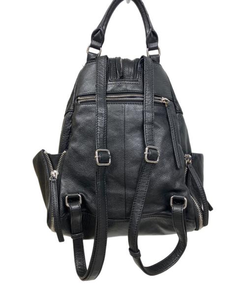 DIESEL（ディーゼル）DIESEL (ディーゼル) レザーセンタージップリュック ブラックの古着・服飾アイテム