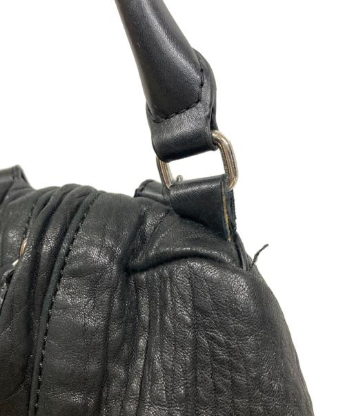 DIESEL（ディーゼル）DIESEL (ディーゼル) レザーセンタージップリュック ブラックの古着・服飾アイテム