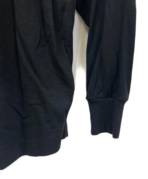 Palm Angels（パーム エンジェルス）Palm Angels (パーム エンジェルス) 長袖カットソー 22AW Sprayed Palm Logo Over Tee ブラック サイズ:Mの古着・服飾アイテム