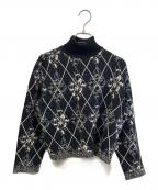Christian Dior Sportsクリスチャン ディオールスポーツ）の古着「薄手ニット」｜グレー×ホワイト