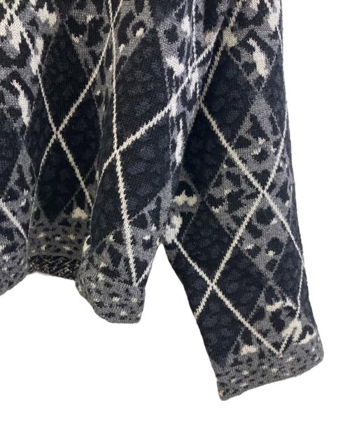 Christian Dior Sports（クリスチャン ディオールスポーツ）Christian Dior Sports (クリスチャン ディオールスポーツ) 薄手ニット グレー×ホワイト サイズ:Mの古着・服飾アイテム