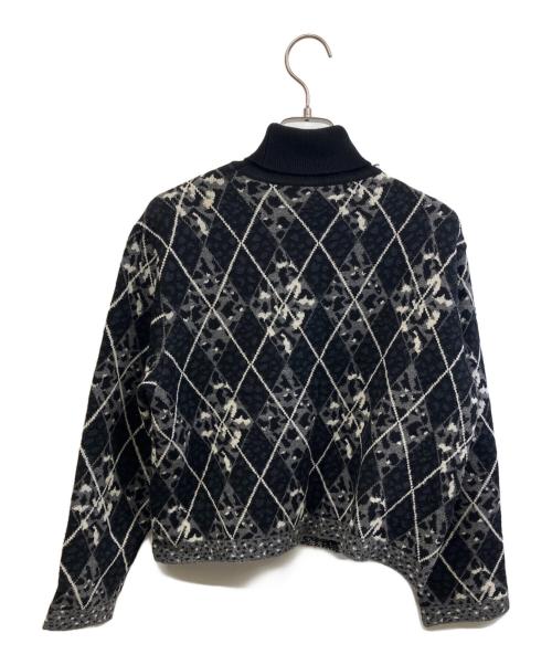 Christian Dior Sports（クリスチャン ディオールスポーツ）Christian Dior Sports (クリスチャン ディオールスポーツ) 薄手ニット グレー×ホワイト サイズ:Mの古着・服飾アイテム