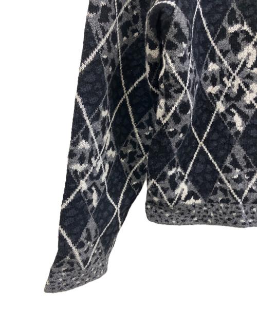 Christian Dior Sports（クリスチャン ディオールスポーツ）Christian Dior Sports (クリスチャン ディオールスポーツ) 薄手ニット グレー×ホワイト サイズ:Mの古着・服飾アイテム