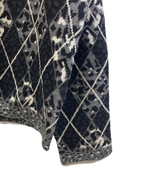 Christian Dior Sports（クリスチャン ディオールスポーツ）Christian Dior Sports (クリスチャン ディオールスポーツ) 薄手ニット グレー×ホワイト サイズ:Mの古着・服飾アイテム