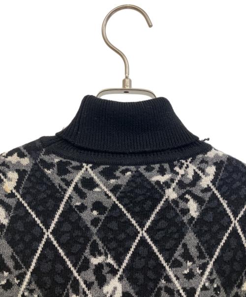 Christian Dior Sports（クリスチャン ディオールスポーツ）Christian Dior Sports (クリスチャン ディオールスポーツ) 薄手ニット グレー×ホワイト サイズ:Mの古着・服飾アイテム