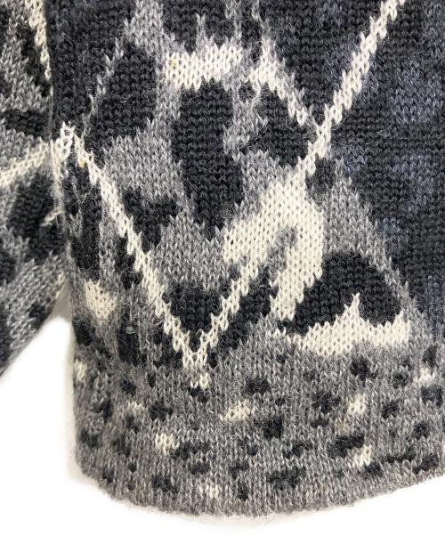 Christian Dior Sports（クリスチャン ディオールスポーツ）Christian Dior Sports (クリスチャン ディオールスポーツ) 薄手ニット グレー×ホワイト サイズ:Mの古着・服飾アイテム