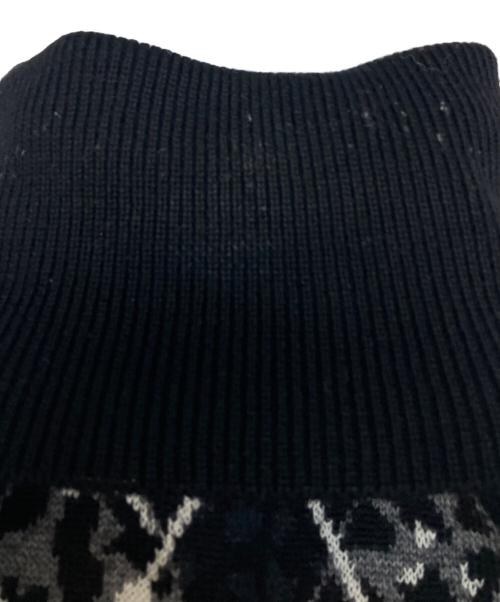 Christian Dior Sports（クリスチャン ディオールスポーツ）Christian Dior Sports (クリスチャン ディオールスポーツ) 薄手ニット グレー×ホワイト サイズ:Mの古着・服飾アイテム