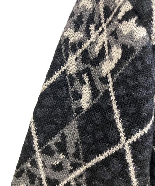 Christian Dior Sports（クリスチャン ディオールスポーツ）Christian Dior Sports (クリスチャン ディオールスポーツ) 薄手ニット グレー×ホワイト サイズ:Mの古着・服飾アイテム