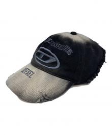 DIESEL（ディーゼル）の古着「C-OLTON-BLACK-D / ダメージ加工キャップ」｜ブラック