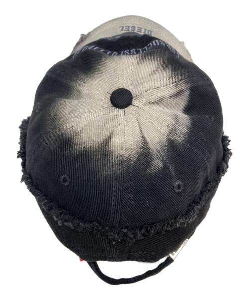 DIESEL（ディーゼル）DIESEL (ディーゼル) C-OLTON-BLACK-D / ダメージ加工キャップ ブラックの古着・服飾アイテム