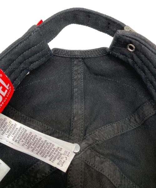DIESEL（ディーゼル）DIESEL (ディーゼル) C-OLTON-BLACK-D / ダメージ加工キャップ ブラックの古着・服飾アイテム