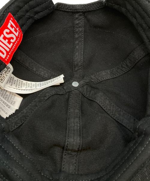 DIESEL（ディーゼル）DIESEL (ディーゼル) C-OLTON-BLACK-D / ダメージ加工キャップ ブラックの古着・服飾アイテム