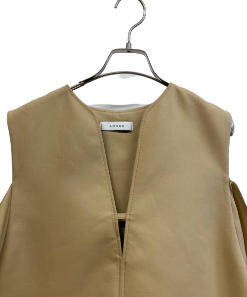 ADORE（アドーア）ADORE (アドーア) ノースリーブ・キャミソールワンピース ブラウン サイズ:38の古着・服飾アイテム