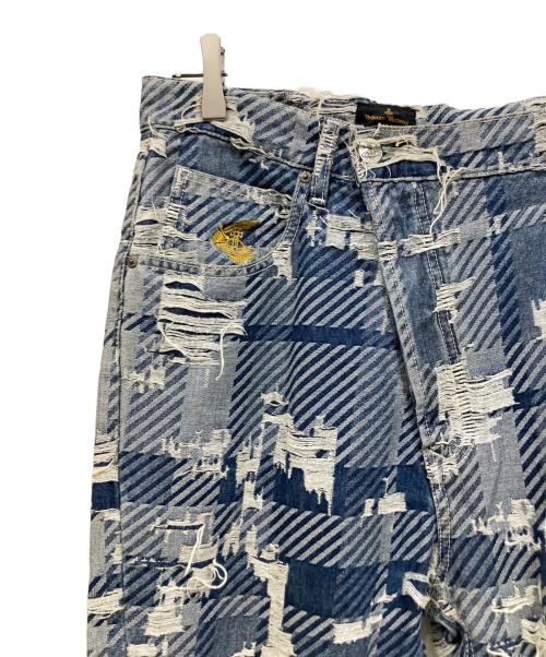 Vivienne Westwood ANGLOMANIA（ヴィヴィアンウエストウッドアングロマニア）Vivienne Westwood ANGLOMANIA (ヴィヴィアンウエストウッドアングロマニア) デニムパンツ ブルー サイズ:28の古着・服飾アイテム