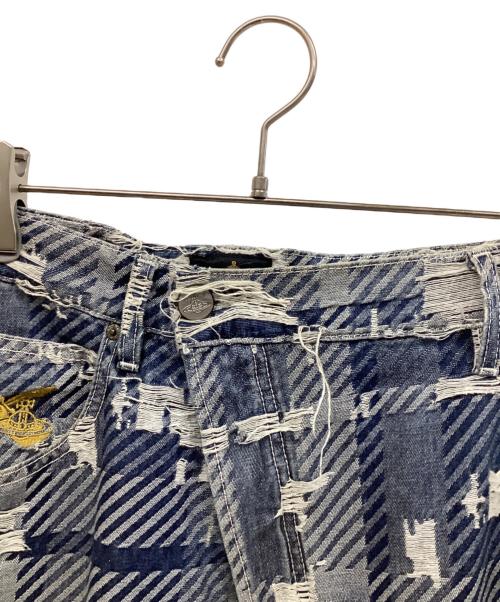 Vivienne Westwood ANGLOMANIA（ヴィヴィアンウエストウッドアングロマニア）Vivienne Westwood ANGLOMANIA (ヴィヴィアンウエストウッドアングロマニア) デニムパンツ ブルー サイズ:28の古着・服飾アイテム
