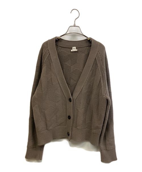 HERMES（エルメス）HERMES (エルメス) 厚手カーディガン ベージュ サイズ:38の古着・服飾アイテム