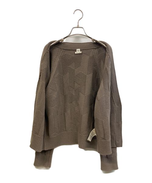 HERMES（エルメス）HERMES (エルメス) 厚手カーディガン ベージュ サイズ:38の古着・服飾アイテム