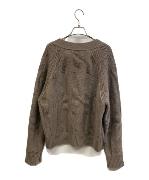 HERMES（エルメス）HERMES (エルメス) 厚手カーディガン ベージュ サイズ:38の古着・服飾アイテム