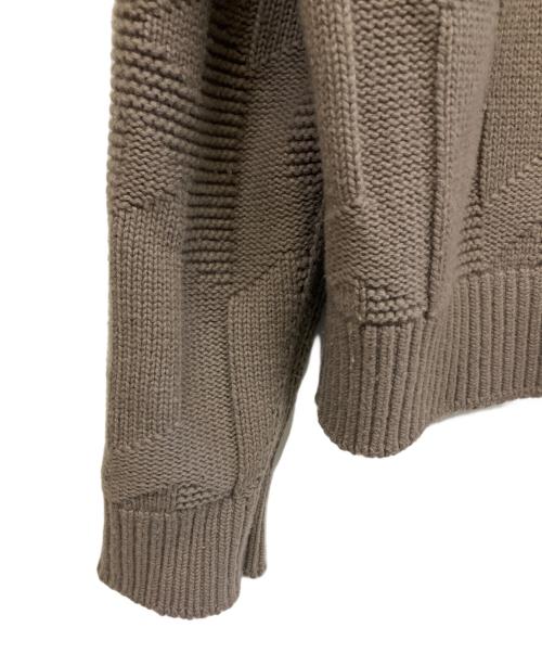 HERMES（エルメス）HERMES (エルメス) 厚手カーディガン ベージュ サイズ:38の古着・服飾アイテム