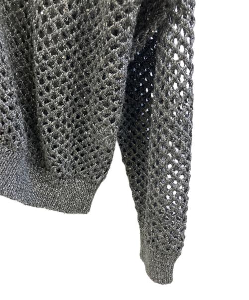 BRUNELLO CUCINELLI（ブルネロクチネリ）BRUNELLO CUCINELLI (ブルネロクチネリ) スパンコール ネット ボンバージャケット グレー サイズ:Mの古着・服飾アイテム