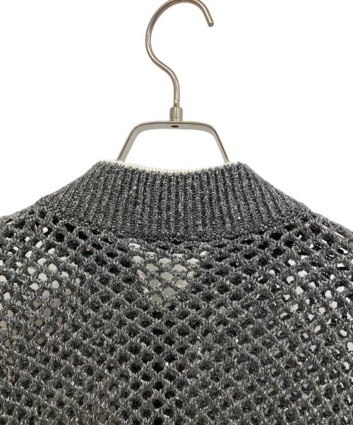 BRUNELLO CUCINELLI（ブルネロクチネリ）BRUNELLO CUCINELLI (ブルネロクチネリ) スパンコール ネット ボンバージャケット グレー サイズ:Mの古着・服飾アイテム
