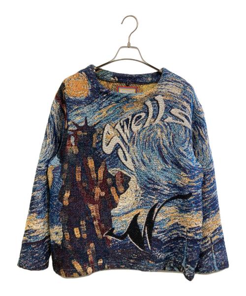 WANNA（ワナ）WANNA (ワナ) 厚手ニット　自由の女神 ネイビー サイズ:Sの古着・服飾アイテム