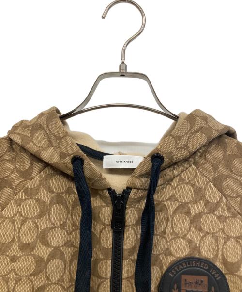 COACH（コーチ）COACH (コーチ) ジップパーカー ベージュ サイズ:XSの古着・服飾アイテム